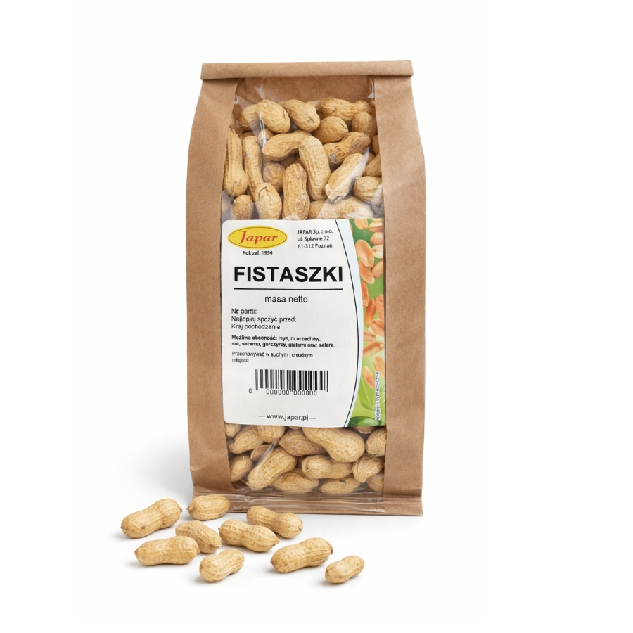 fistaszki_500g Fistaszki - orzechy ziemne arachidowe w łupinie 500 g - obrazek 1