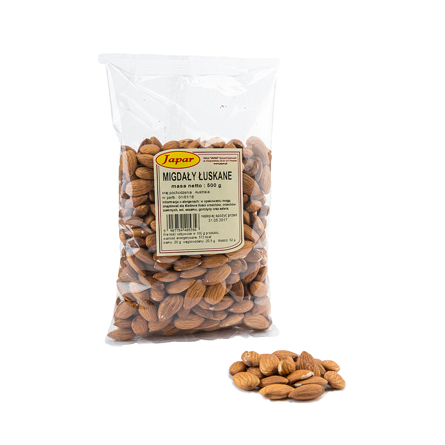 migdaly_luskane_500g Migdały łuskane 500 g - obrazek 1