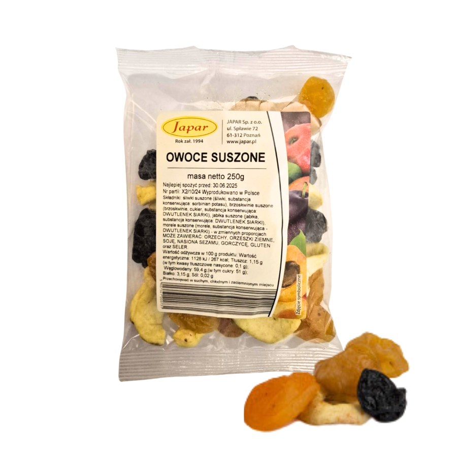 owoce_suszone_mix_250g Owoce suszone mix 250 g - obrazek 1