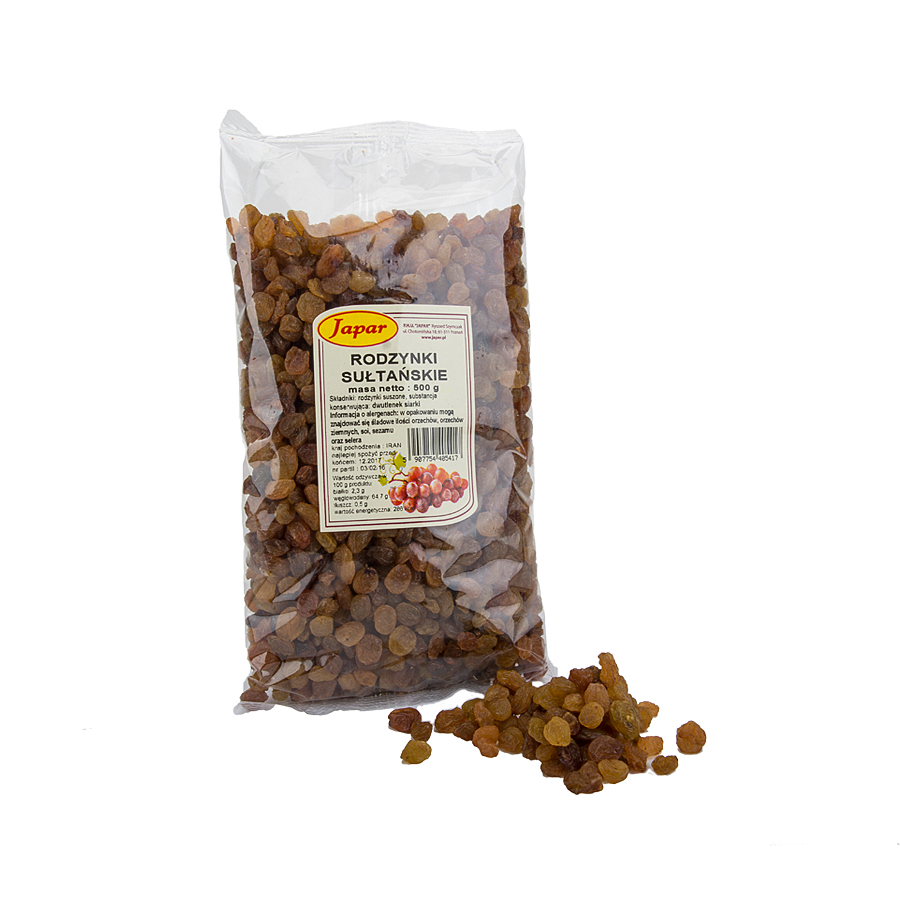 rodzynki_sultanskie_500g Rodzynki sułtańskie 500 g - obrazek 1