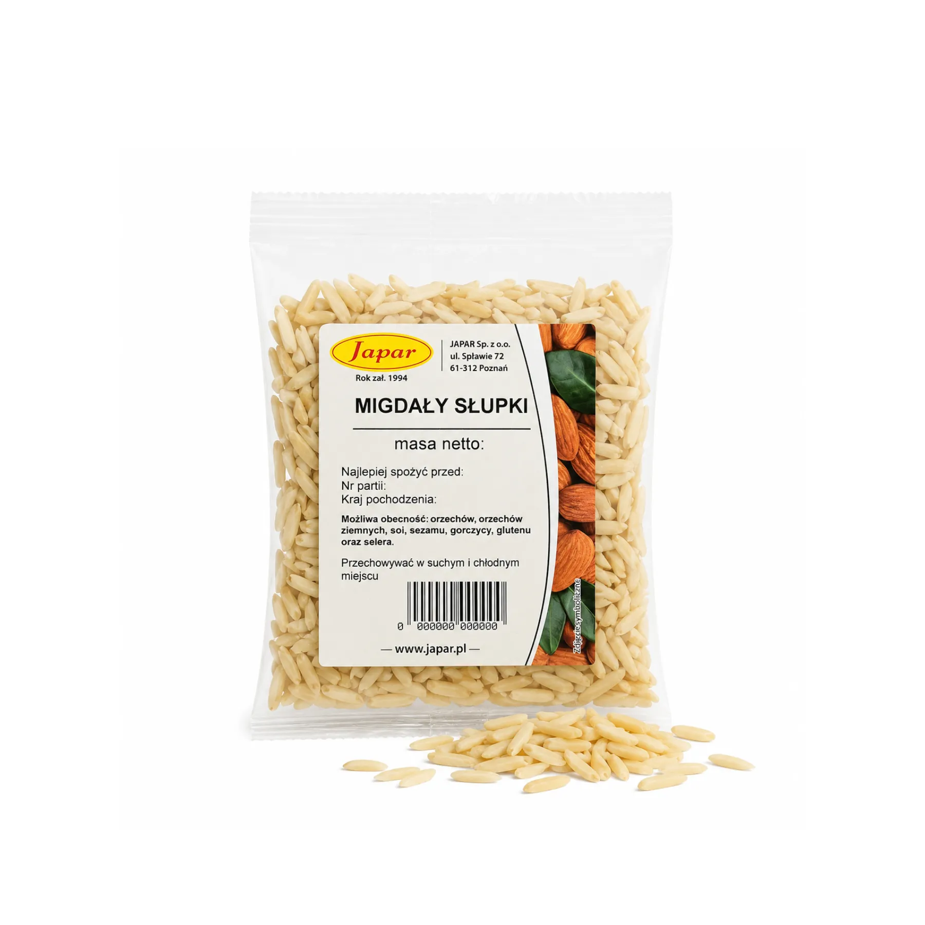 slupki_migdala_100g Migdały słupki 100 g - obrazek 1