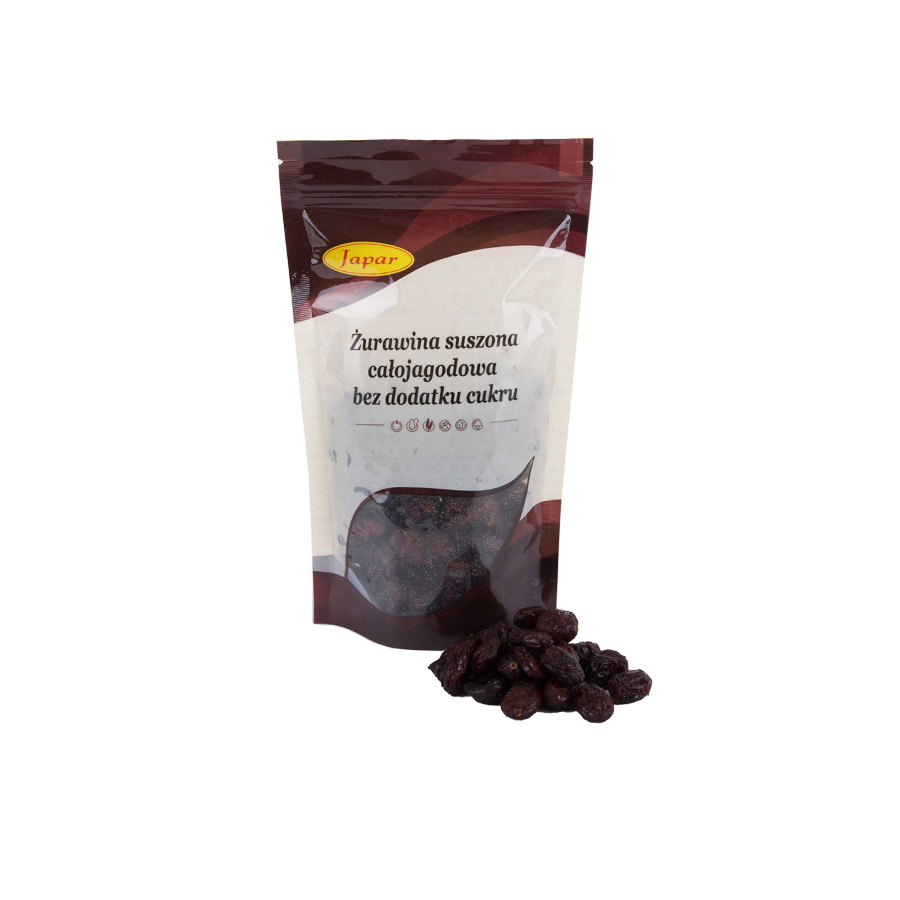 zurawina_calojagodowa_bez_cukru_200g Żurawina suszona całojagodowa bez dodatku cukru 200 g - obrazek 1