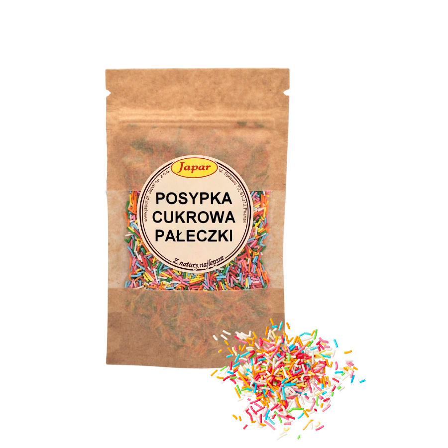 POSYPKA_CUKROWA_PAŁECZKI_80G Posypka cukrowa wielobarwna - pałeczki 80 g - obrazek 1