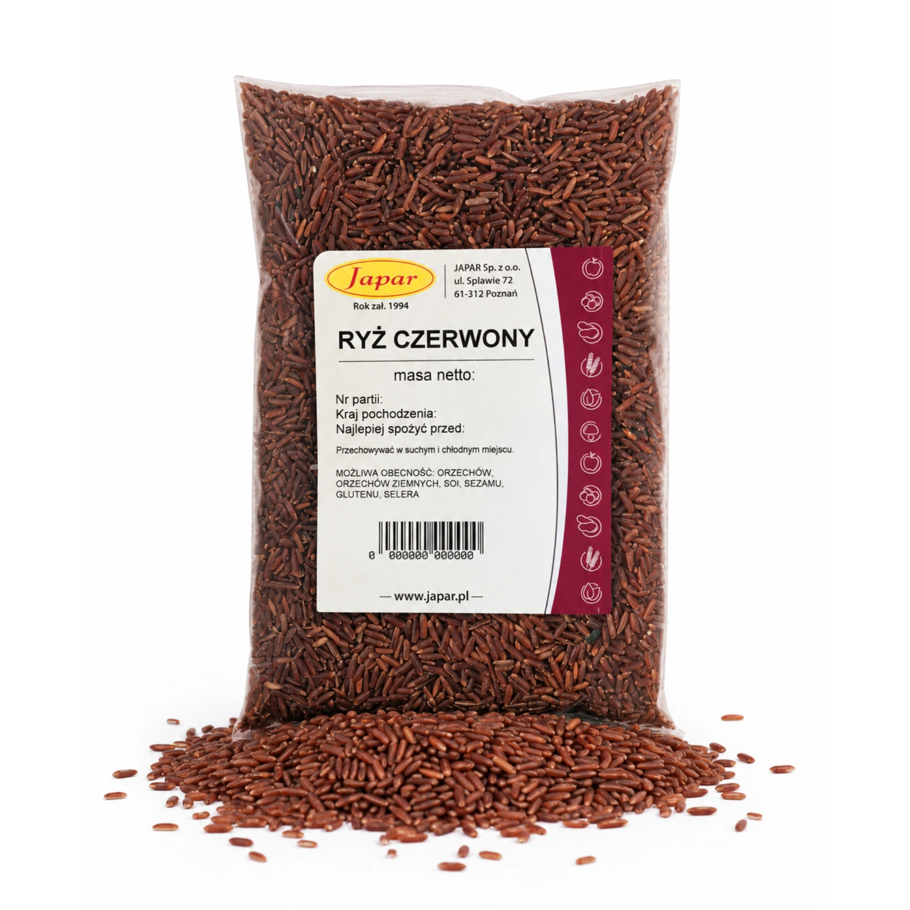 ryz_czerwony_500g ryż czerwony 500 g